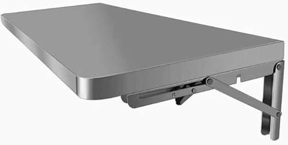 klaptafel wandbureau ruimte besparen driehoekige beugel