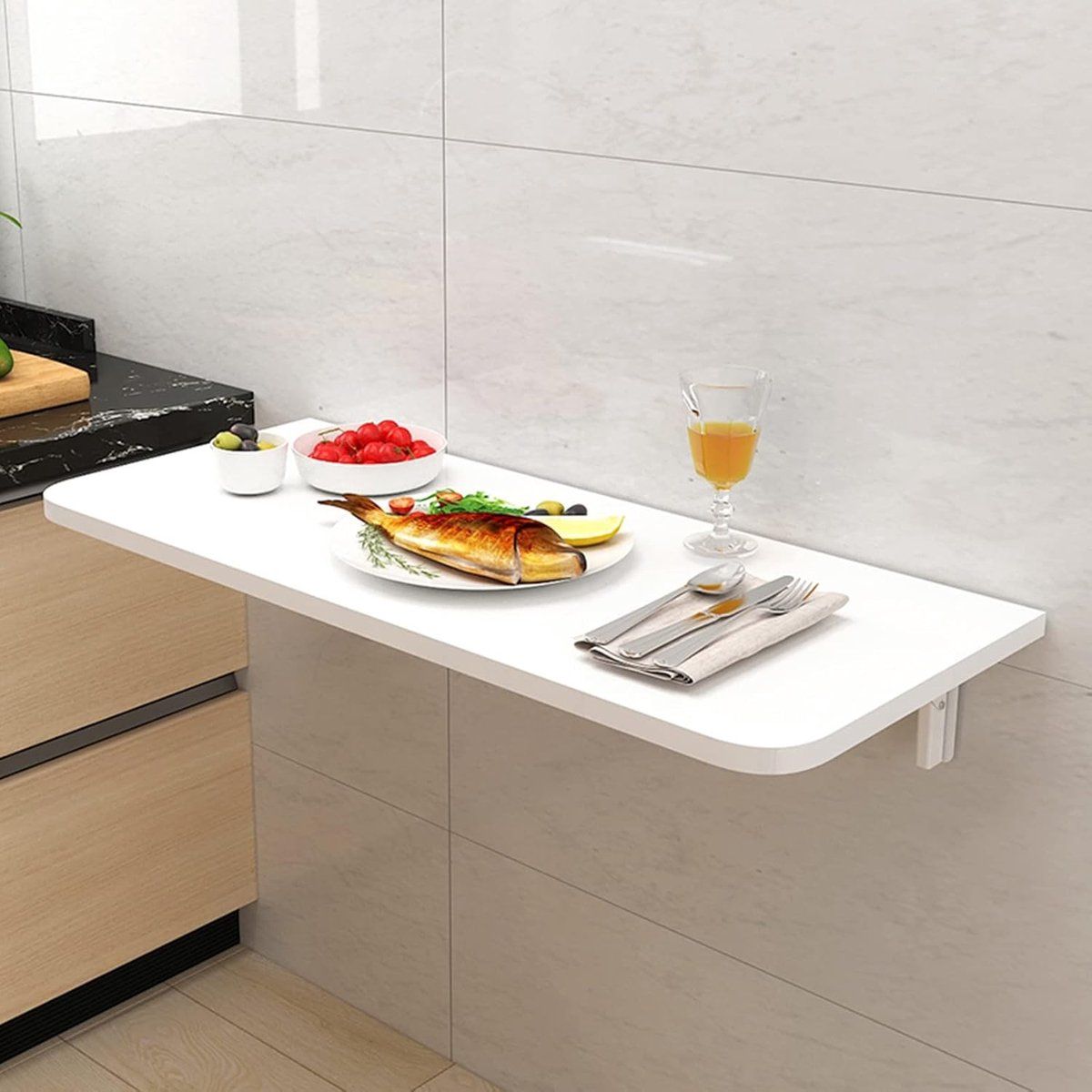 klaptafel wandbureau ruimte besparen opklapbaar 100×60