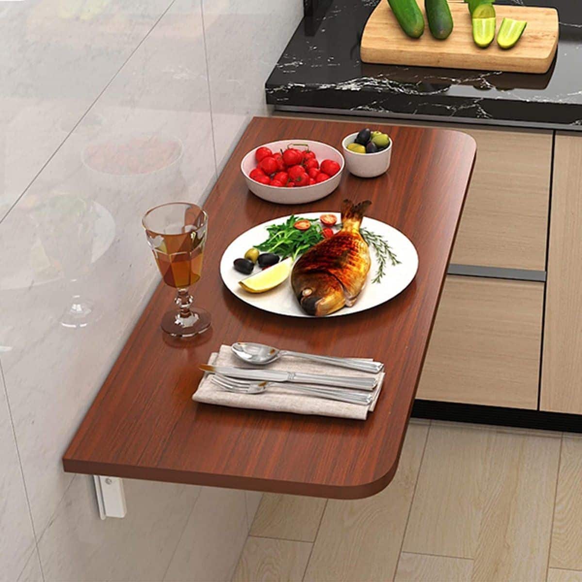 klaptafel wandbureau ruimte besparen opvouwbaar ontwerp