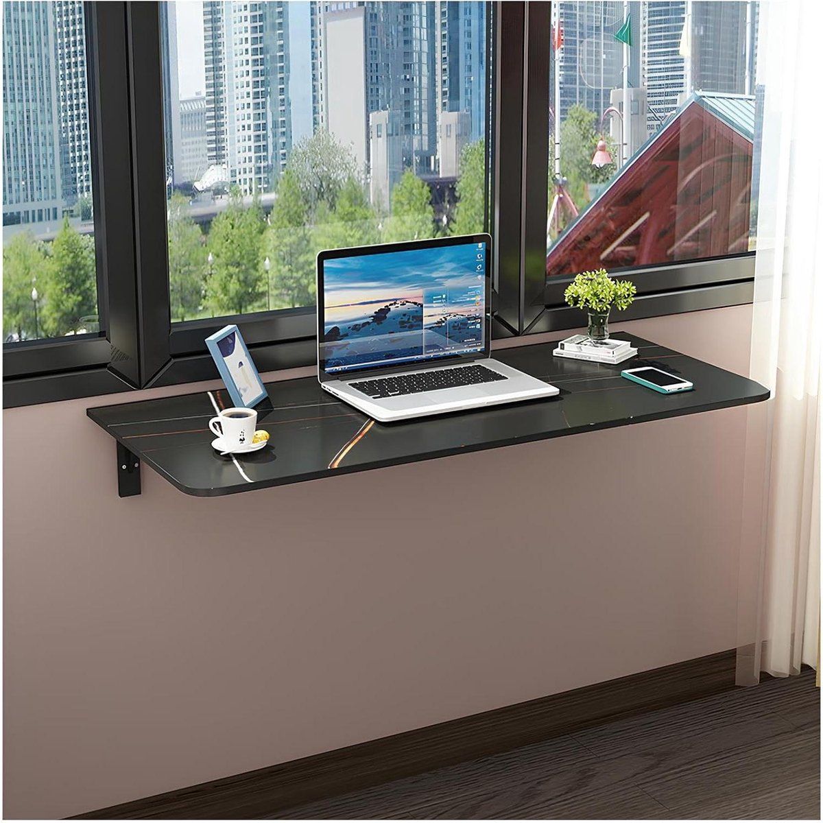 klaptafel wandbureau ruimtebesparing opvouwbaar ontwerp 70x50cm