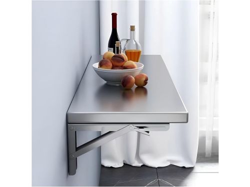 Klaptafel - Wandbureau - Ruimtebesparing - Roestvrij staal - 40x30cm