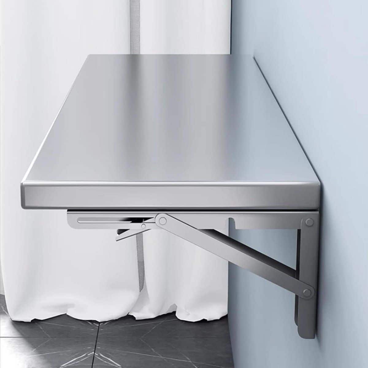 klaptafel wandmontage opklapbureau vouwtafel ruimte besparen roestvrij