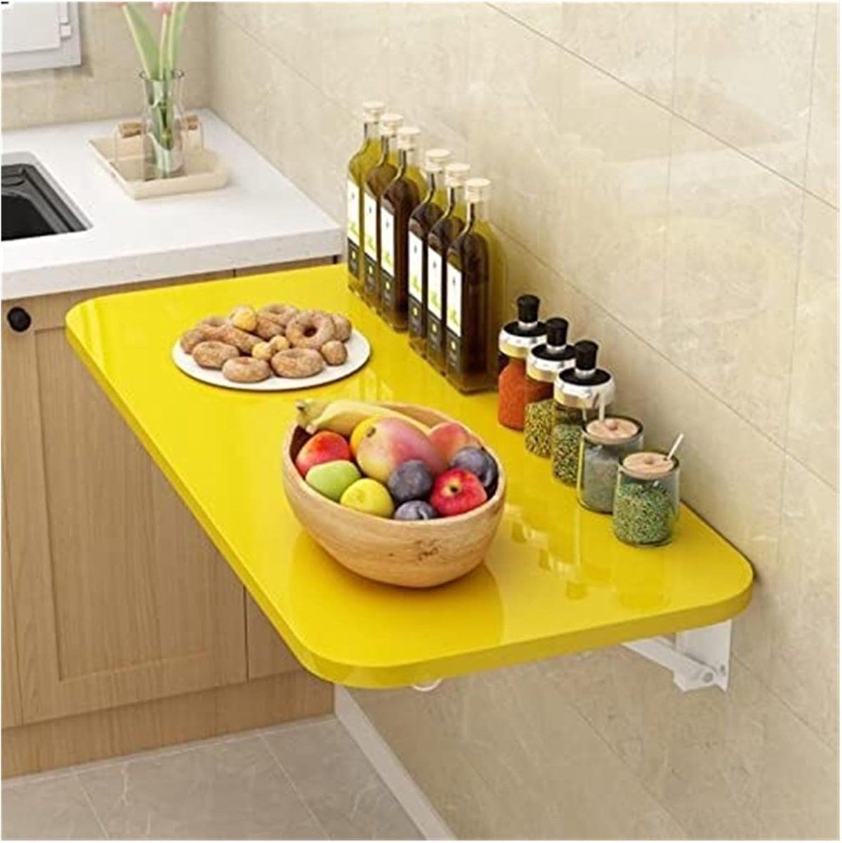 klaptafel wandtafel opklapbaar ruimte besparen compact ontwerp