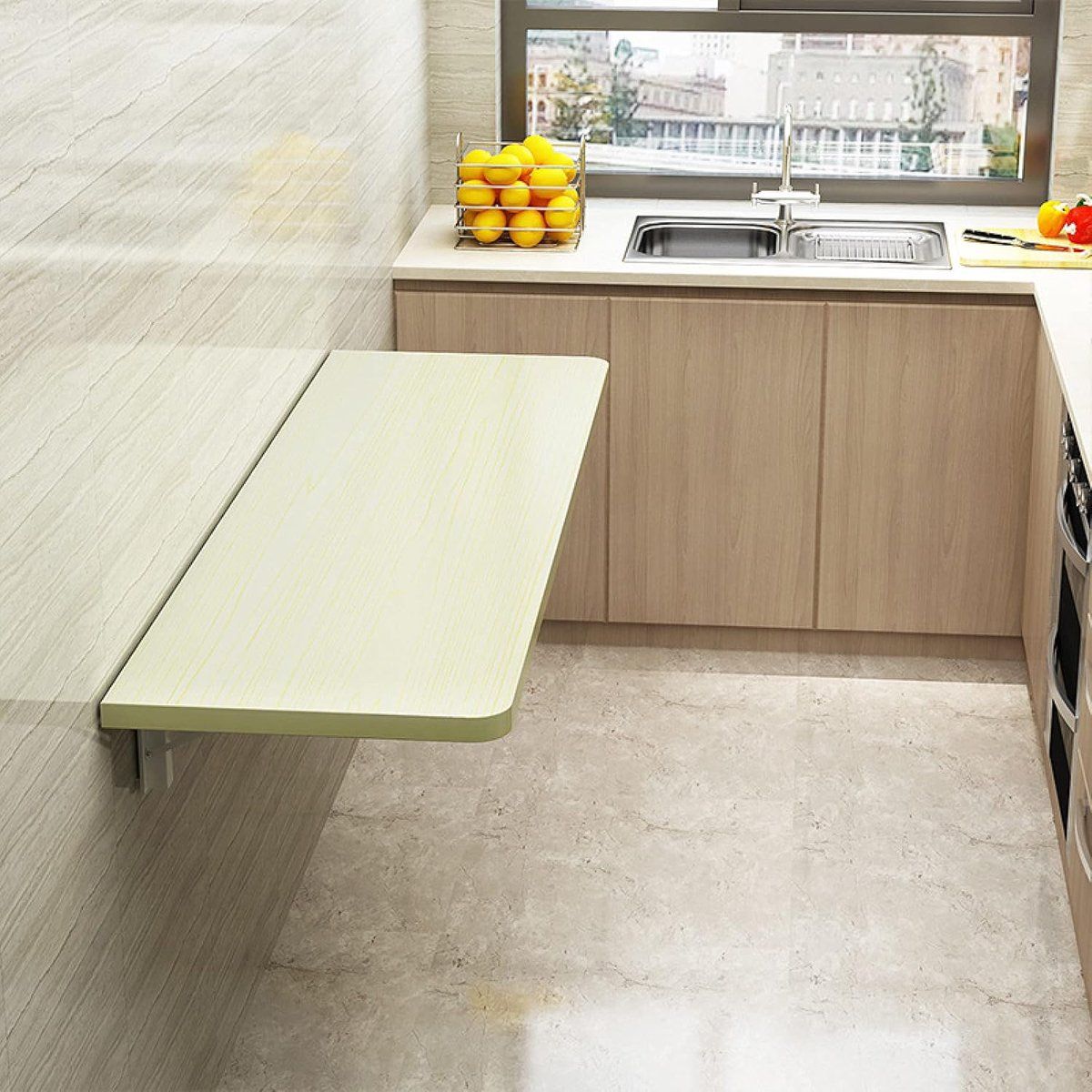 klaptafel wandtafel opklapbaar ruimte besparen milieuvriendelijk materiaal