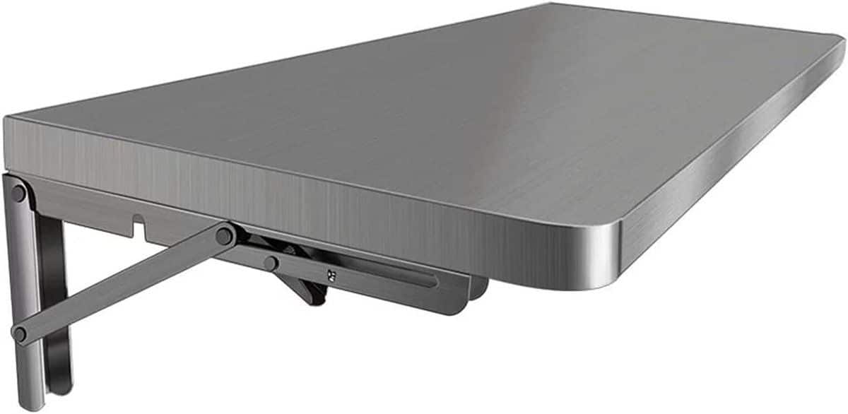 klaptafel wandtafel opklapbaar ruimte besparen roestvrij staal