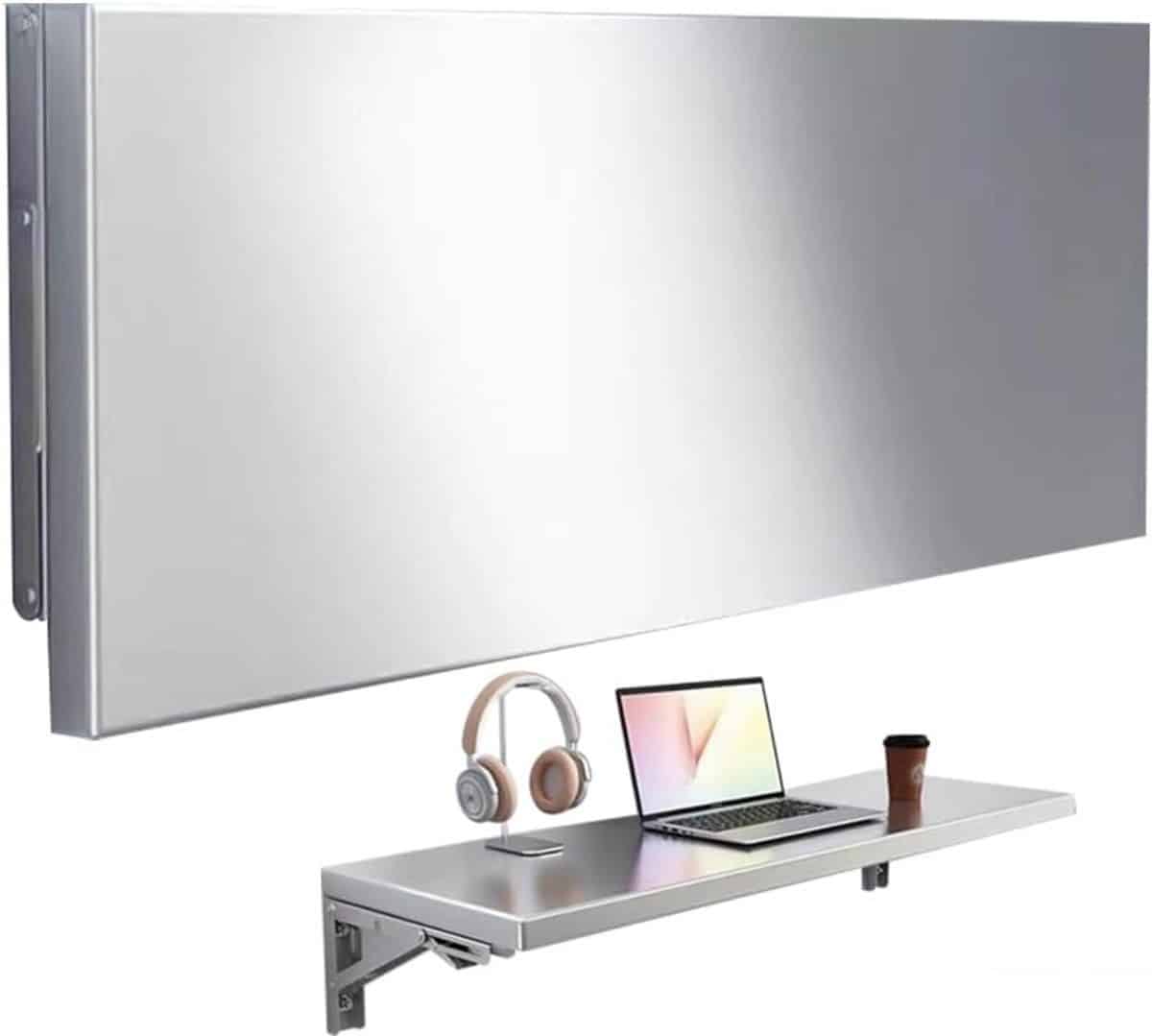 klaptafel wandtafel opvouwbaar ruimte besparen roestvrij staal