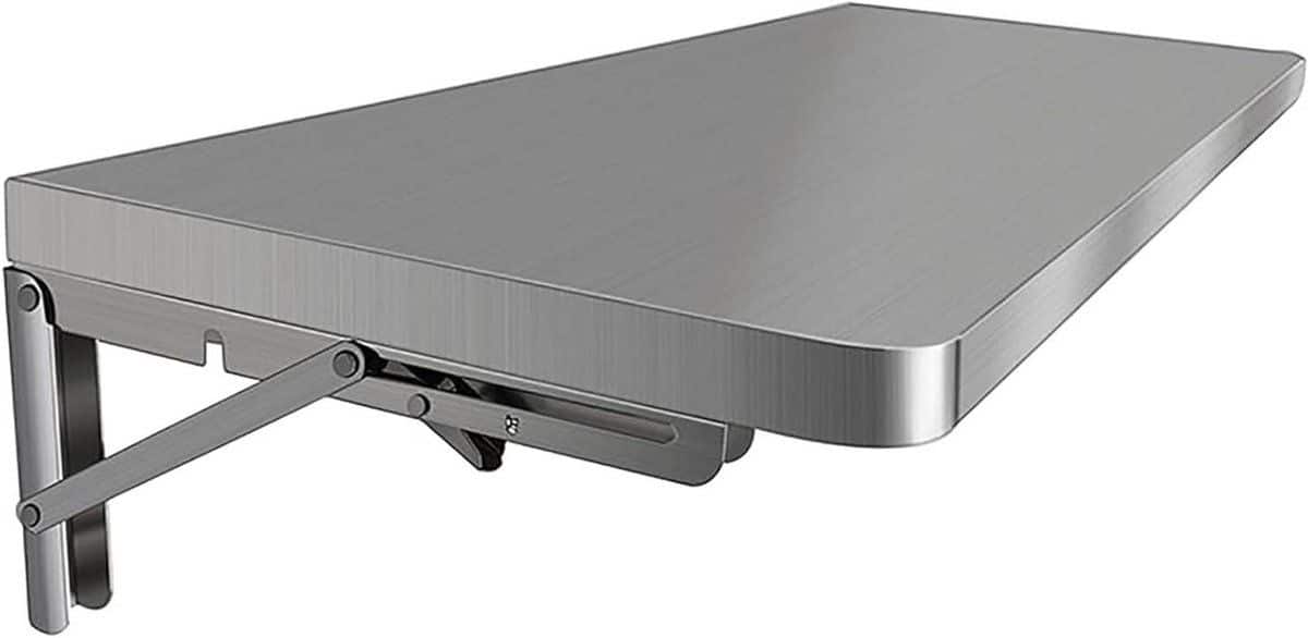 klaptafel wandtafel ruimte besparen roestvrij staal