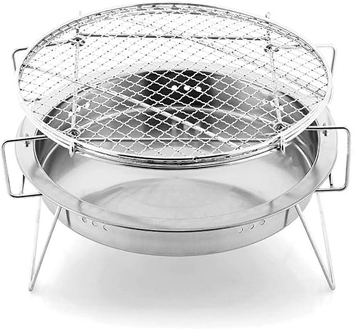kleine houtskool bbq draagbare grill buiten koken