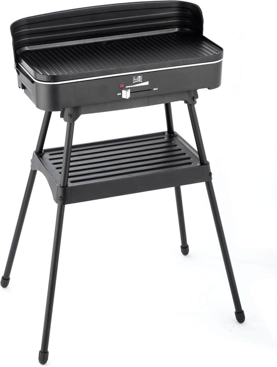 krachtige elektrische tafelbarbecue met groot grilloppervlak en windscherm