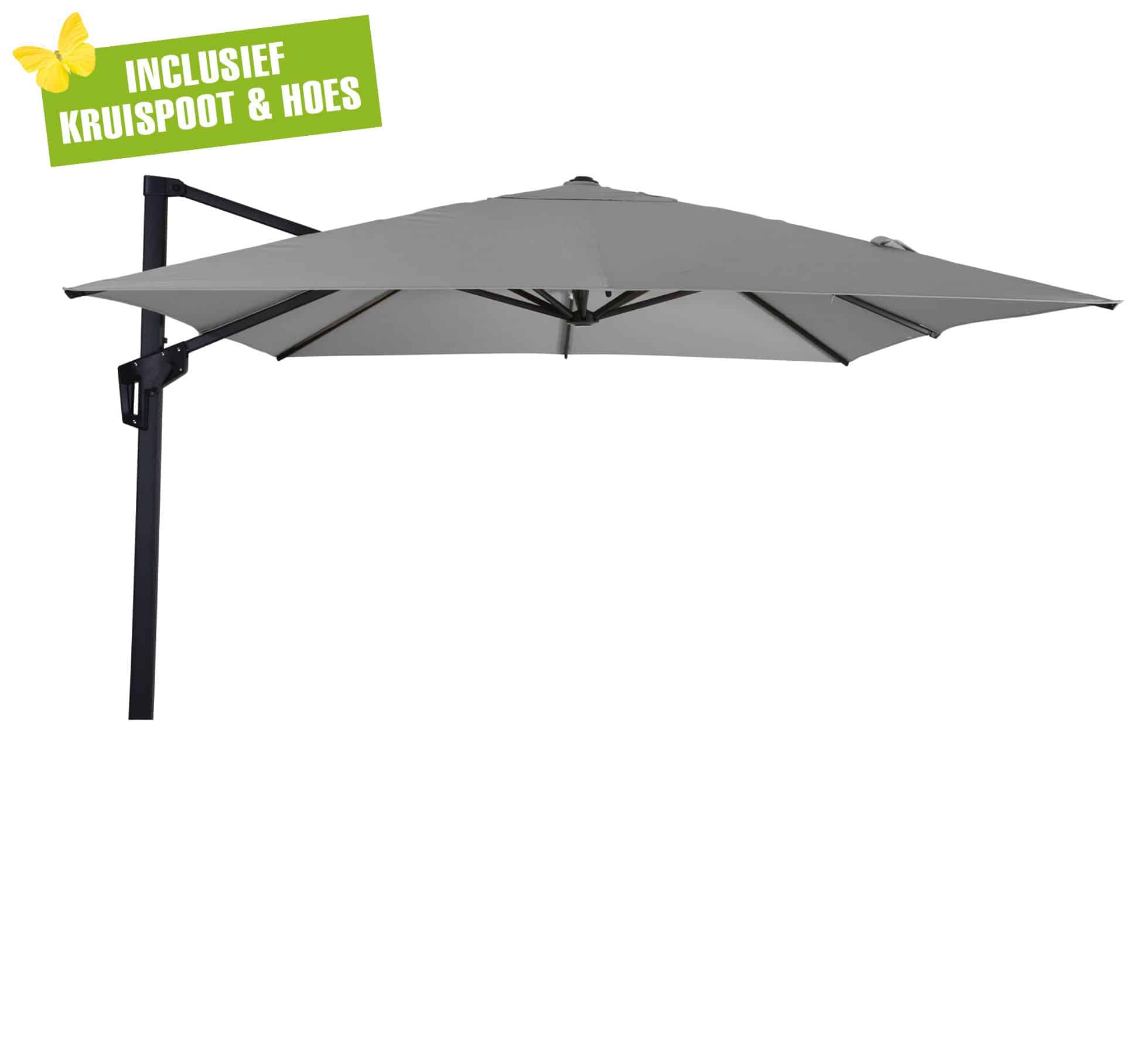 libra zweefparasol 2,5×2,5 antraciet