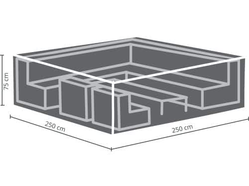 Loungeset bescherm hoes 250 x 250 x 75 cm
