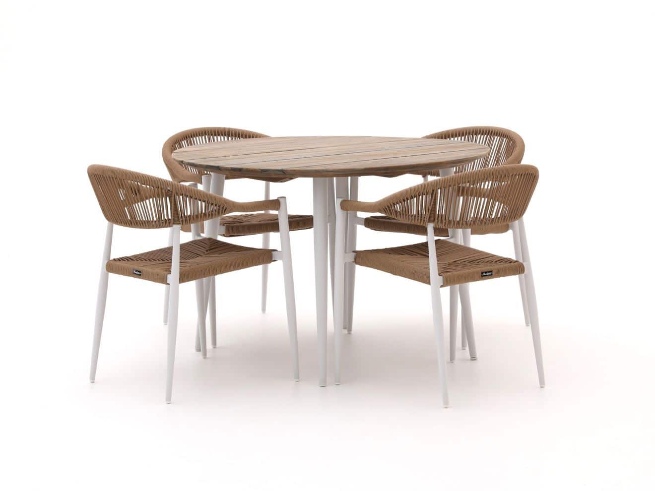 manifesto belpasso/falcade ø 115cm dining tuinset 5 delig stapelbaar laagste prijsgarantie!