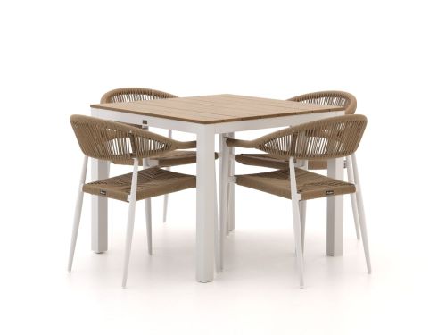 Manifesto Belpasso/Fidenza 90cm dining tuinset 5-delig stapelbaar - Laagste prijsgarantie!