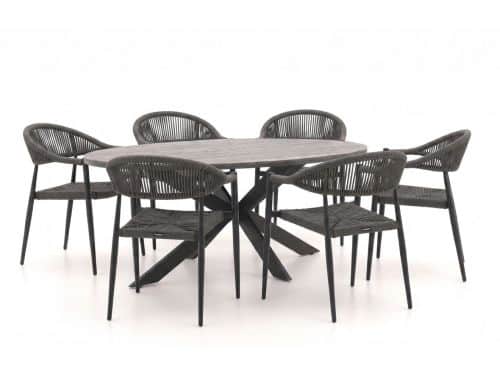 Manifesto Belpasso/Fidenza ovaal 180cm dining tuinset 7-delig stapelbaar - Laagste prijsgarantie!