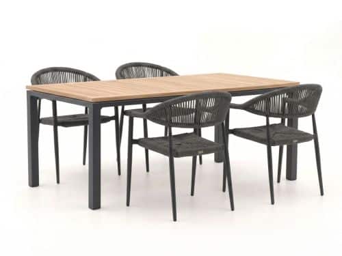 Manifesto Belpasso/Linosa 180cm dining tuinset 5-delig stapelbaar - Laagste prijsgarantie!