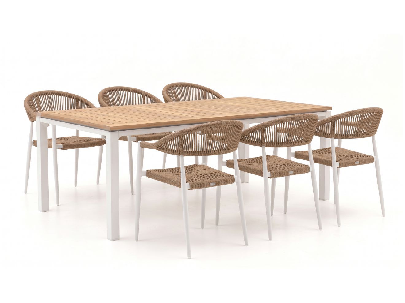 manifesto belpasso/linosa 240cm dining tuinset 7 delig stapelbaar laagste prijsgarantie!