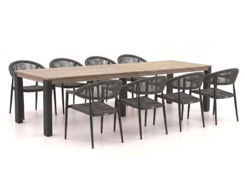 Manifesto Belpasso/ROUGH-S 300cm dining tuinset 9-delig stapelbaar - Laagste prijsgarantie!