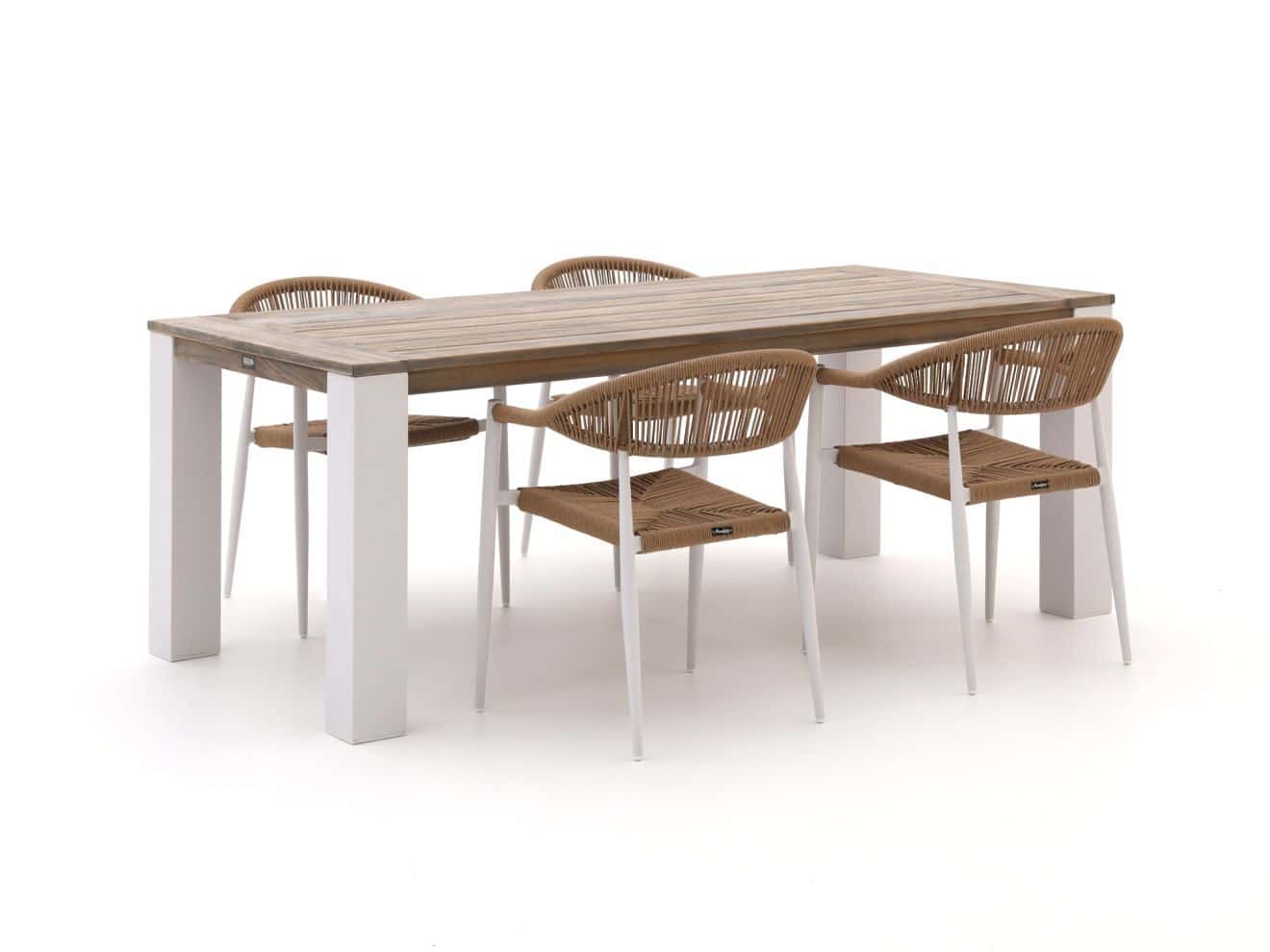 manifesto belpasso/rough x 200cm dining tuinset 5 delig stapelbaar laagste prijsgarantie!