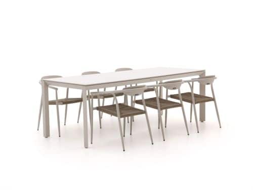 Manifesto Cavone/Sestino 220cm dining tuinset 7-delig stapelbaar - Laagste prijsgarantie!
