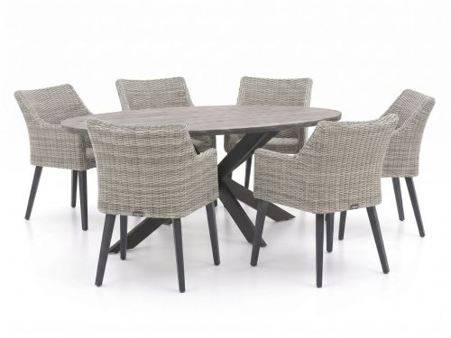 Manifesto Matese/Fidenza ovaal 180cm dining tuinset 7-delig - Laagste prijsgarantie!