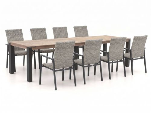 Manifesto Villongo/ROUGH-S 300cm dining tuinset 9-delig stapelbaar - Laagste prijsgarantie!