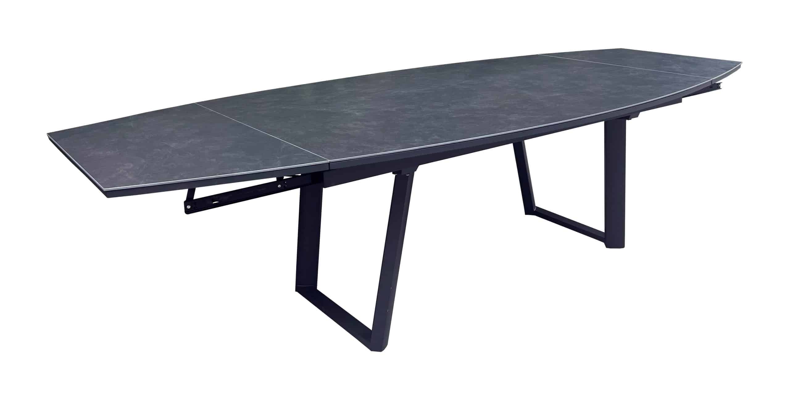 manta uitschuifbare tuintafel 180 230 280 x 110 keramiek blad antraciet
