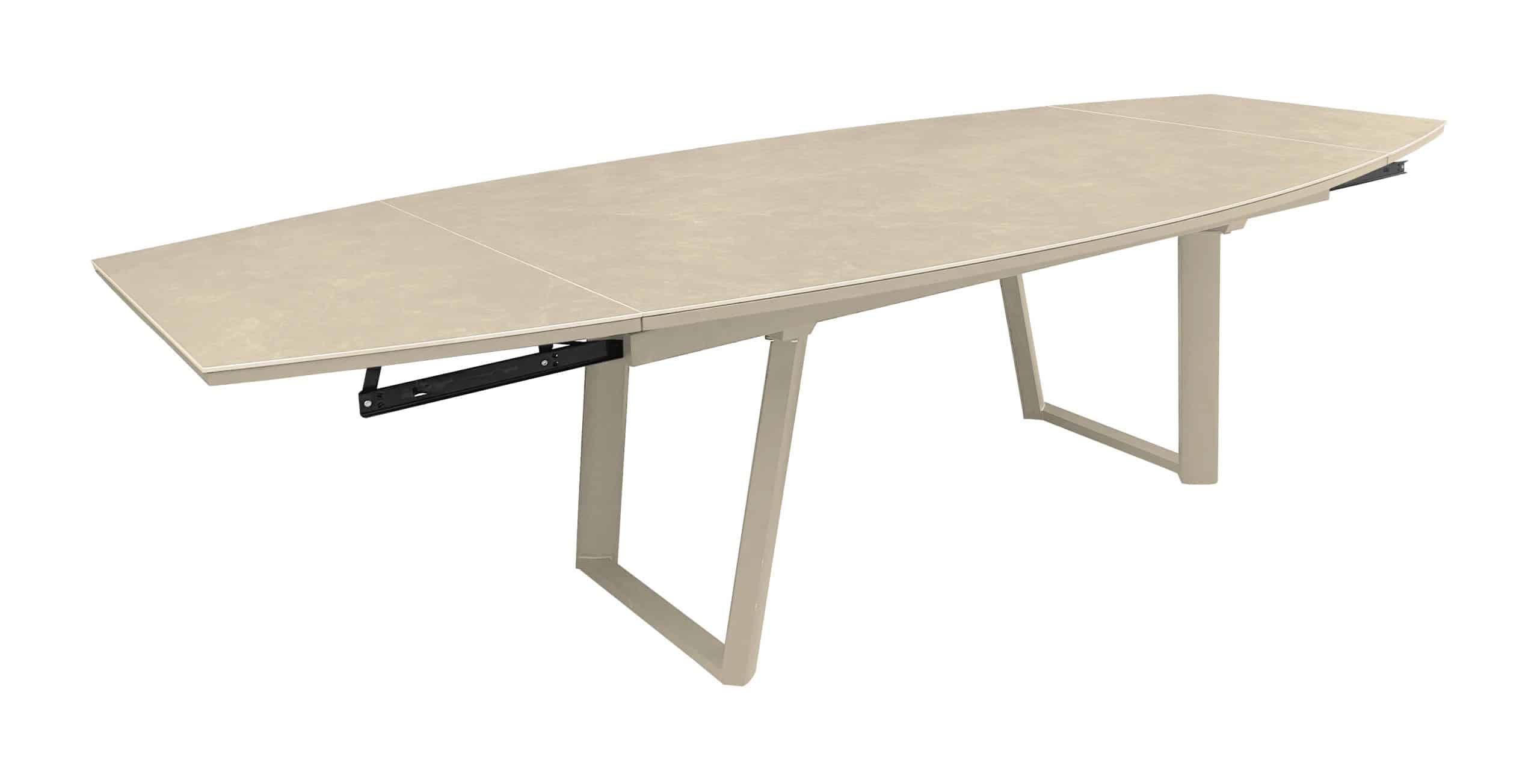 manta uitshuifbare tuintafel 180 230 280 x 110 keramiek blad latte light