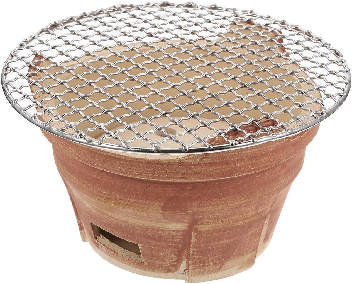 mini houtskool bbq draagbare grill buiten koken