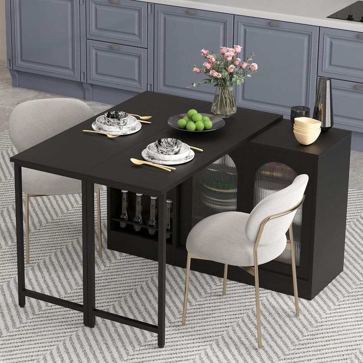 moderne bartafel uittrekbaar dressoir keuken vergroten 360