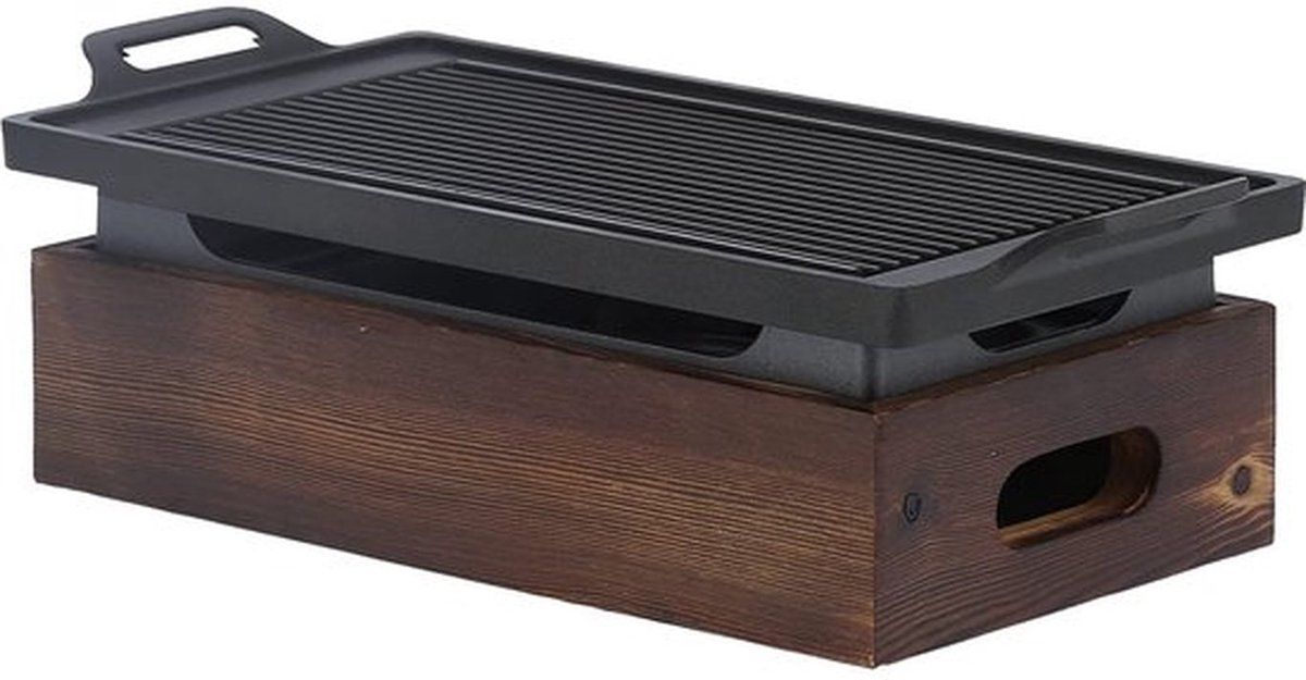 multifunctionele barbecue grillplaat, gietijzeren baksteen tray koreaanse bbq grillpan rookvrij