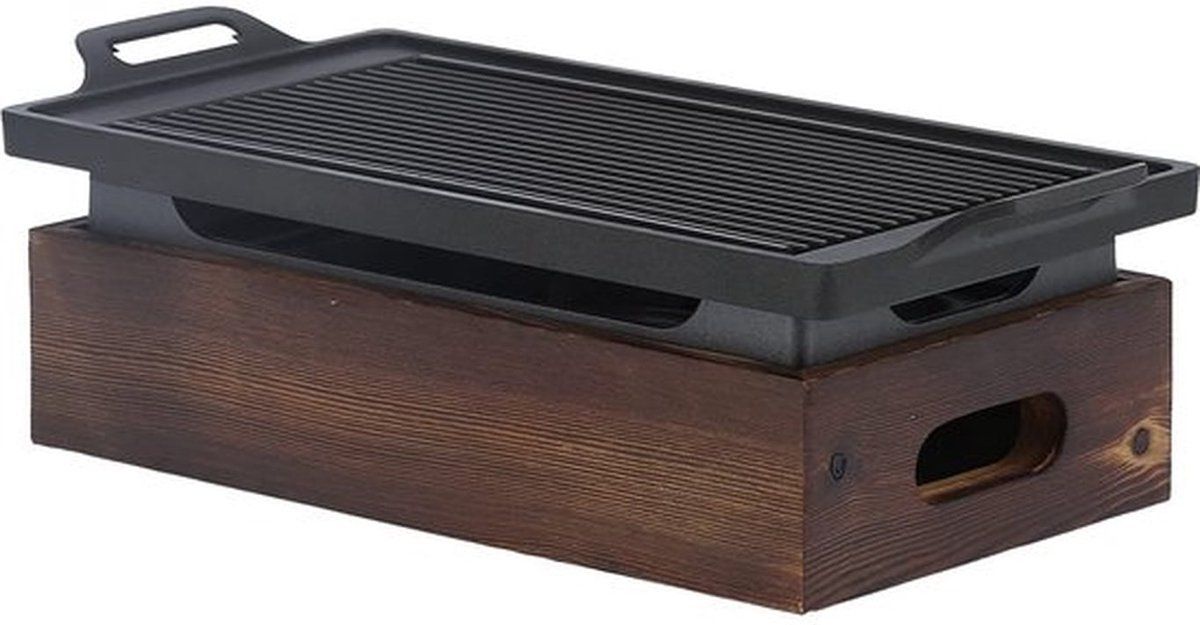 multifunctionele barbecue grillplaat, gietijzeren baksteen tray koreaanse bbq grillpan rookvrij