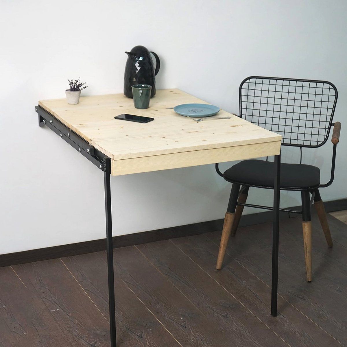 multifunctionele klaptafel en wandtafel voor klein ruimtegebruik