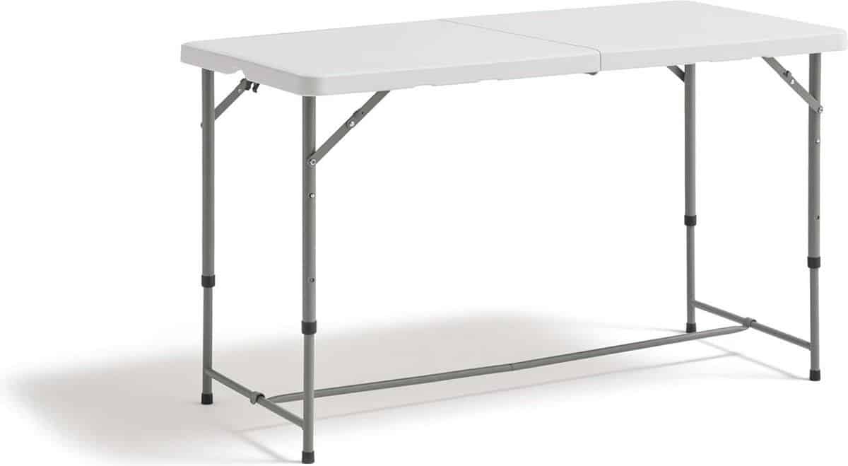 multifunctionele klaptafel opvouwbaar 122 x 60 x 58/74 cm wit