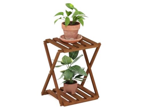 Multifunctionele opvouwbare displayplank voor buiten - Plantenstandaard en bijzettafel
