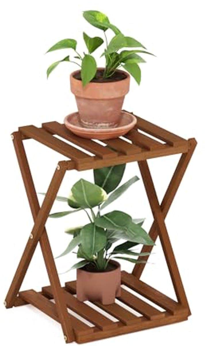 multifunctionele opvouwbare displayplank voor buiten plantenstandaard en bijzettafel