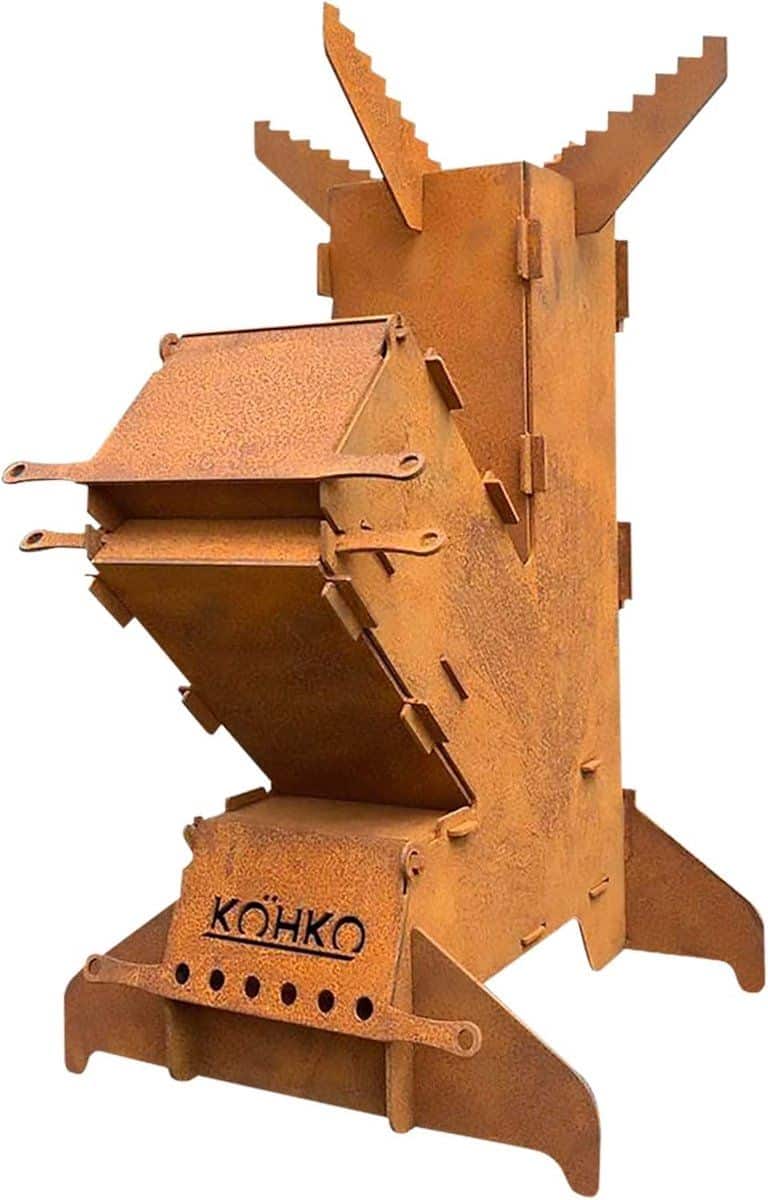 multifunctionele raketoven voor buiten cortenstaal campingoven voor bbq en