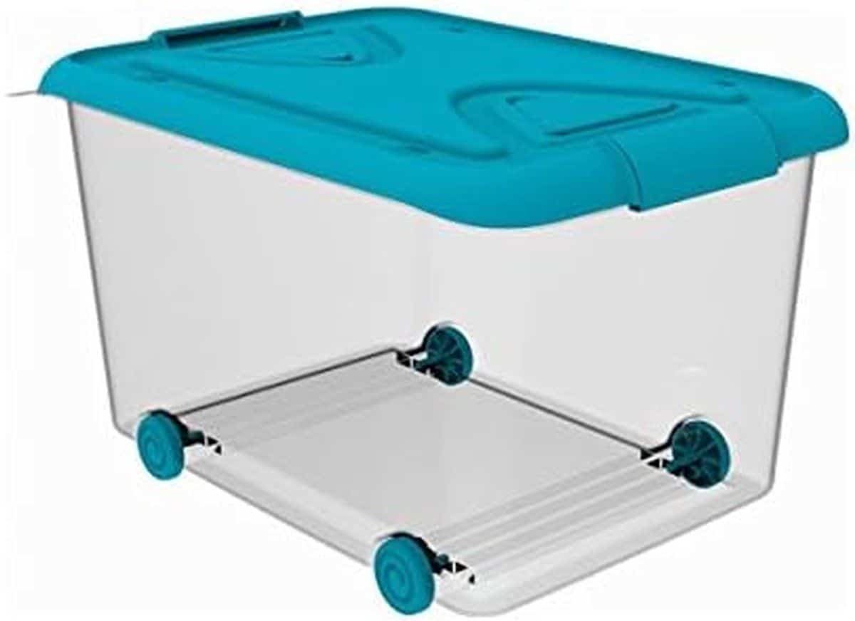 opbergbox met wielen multifunctionele kist tuin opruimen