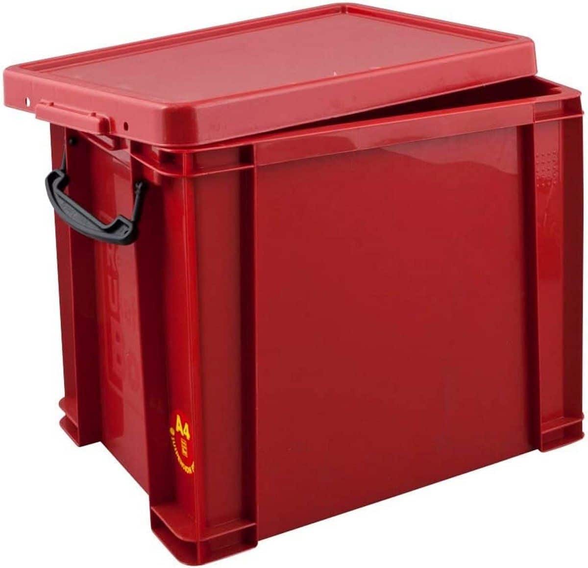 opbergbox rood 19 liter stevige kunststof opslagdoosm