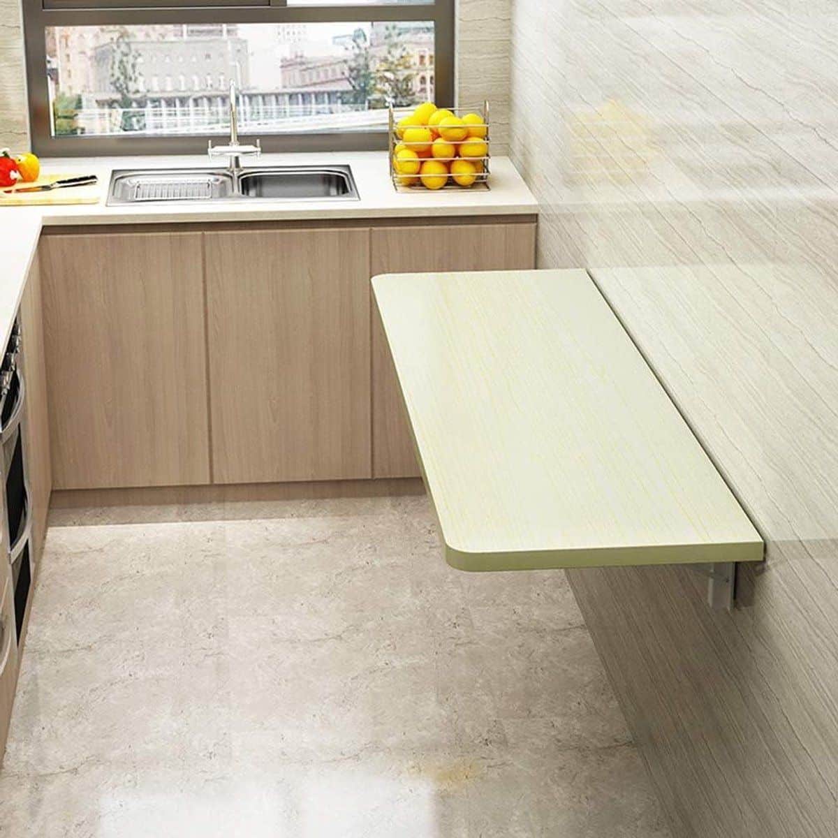 opklapbare eettafel wandbureau klaptafel ruimte besparen zelfnivellerend