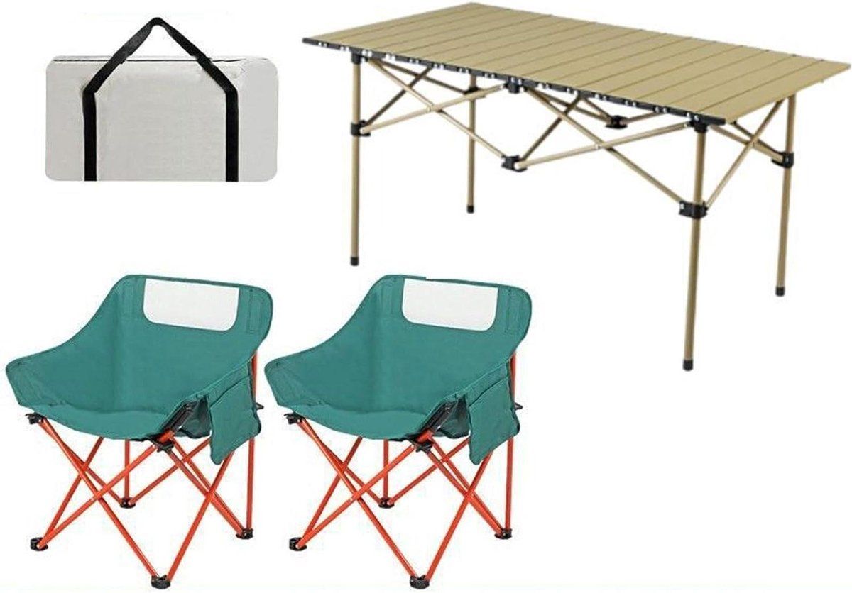 opklapbare tafel en stoelen picknickset camping buiten zitten