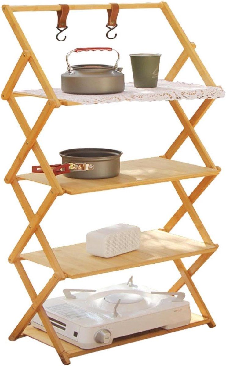 opvouwbaar campingrek klaptafel opbergrek buiten opbergen snel