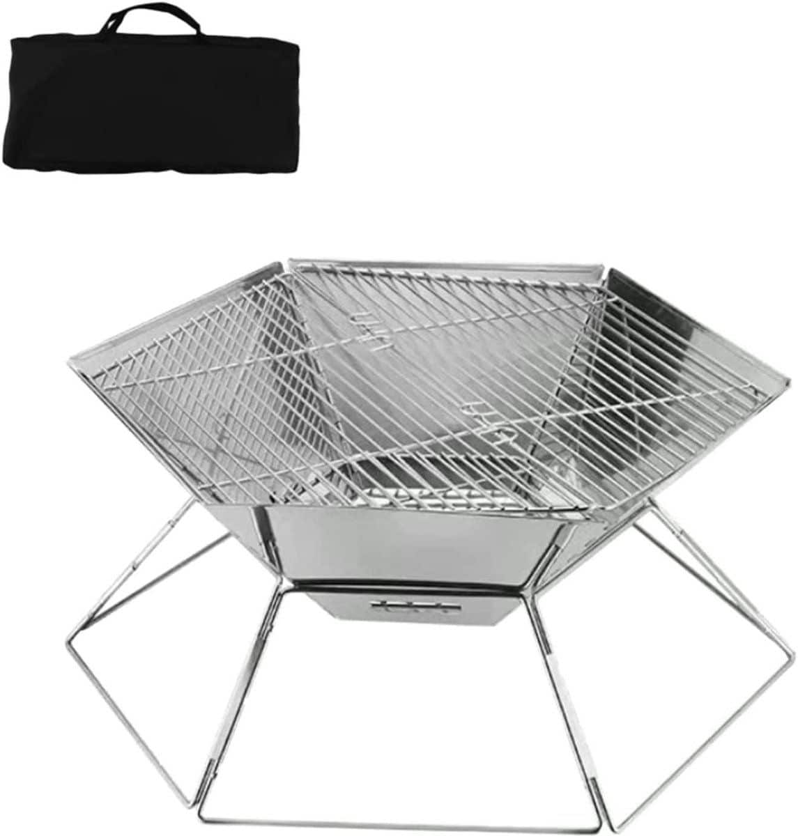 opvouwbare bbq grill kampeergrill houtskool koken in de