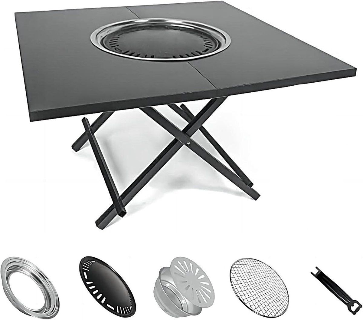 opvouwbare bbq tafel houtskool grill tafel outdoor koken