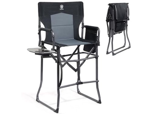 Opvouwbare Campingstoel met Zithoogte van 76 cm - Hoge Barkruk