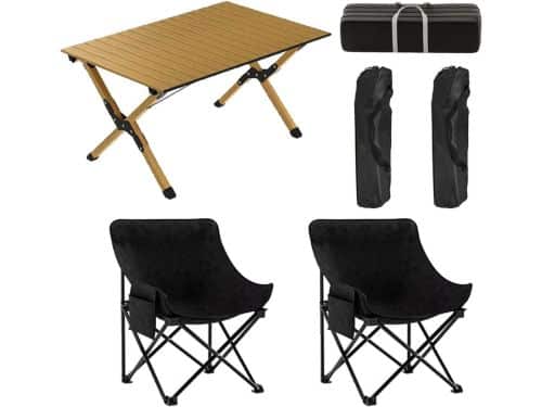 Opvouwbare Campingtafel en Stoelenset - Picknickset Draagbaar - Buitenactiviteiten Genieten