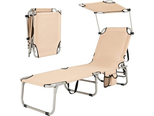 Opvouwbare chaise longue - Strandstoel ligbed - Ontspannen in de
