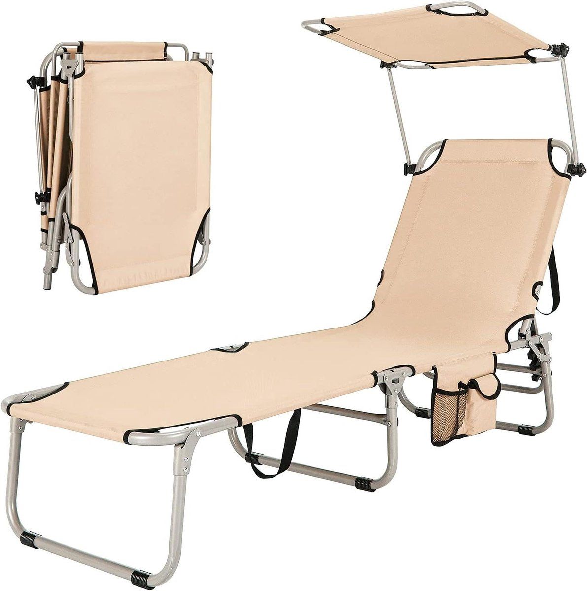 opvouwbare chaise longue strandstoel ligbed ontspannen in de