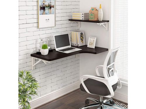Opvouwbare Computertafel - Wandbureau Klaptafel - Ruimte Besparen - Dubbele