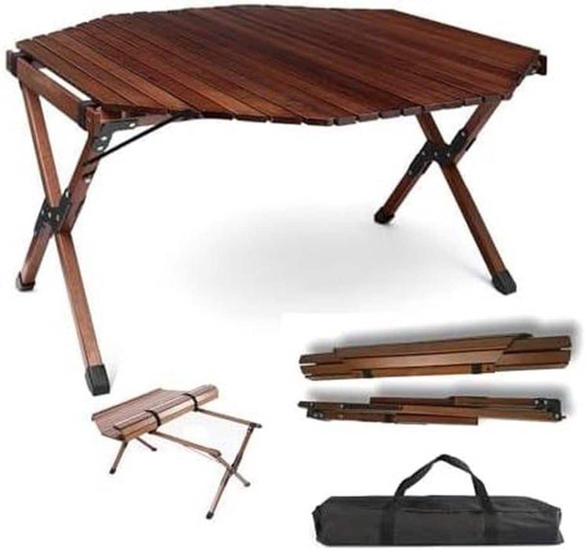 opvouwbare houten tafel picknicktafel klaptafel buitenactiviteiten genieten