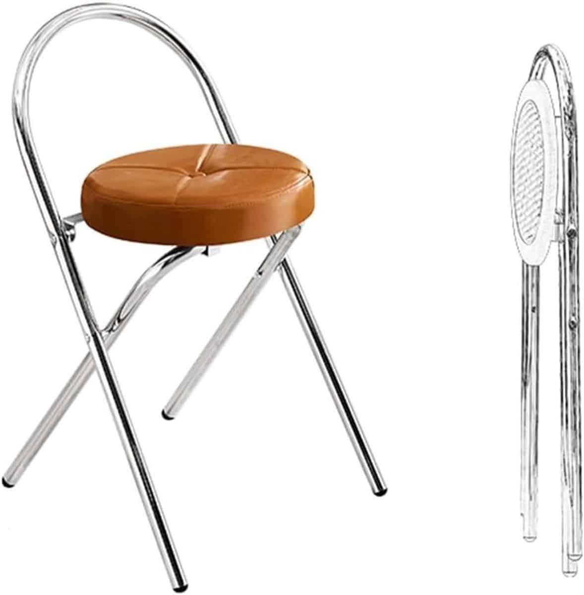 opvouwbare kruk ronde barkruk ruimte besparen comfortabele